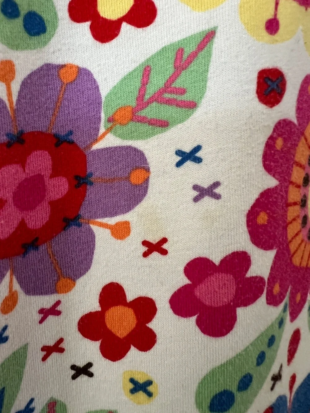 Hanna Andersson Dress Girls 6-7 Bright Floral Cotton A-Line Colorful